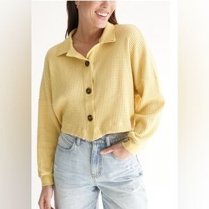 Carly Jean Los Angeles Mustard Addi Top Size Medium CJLA